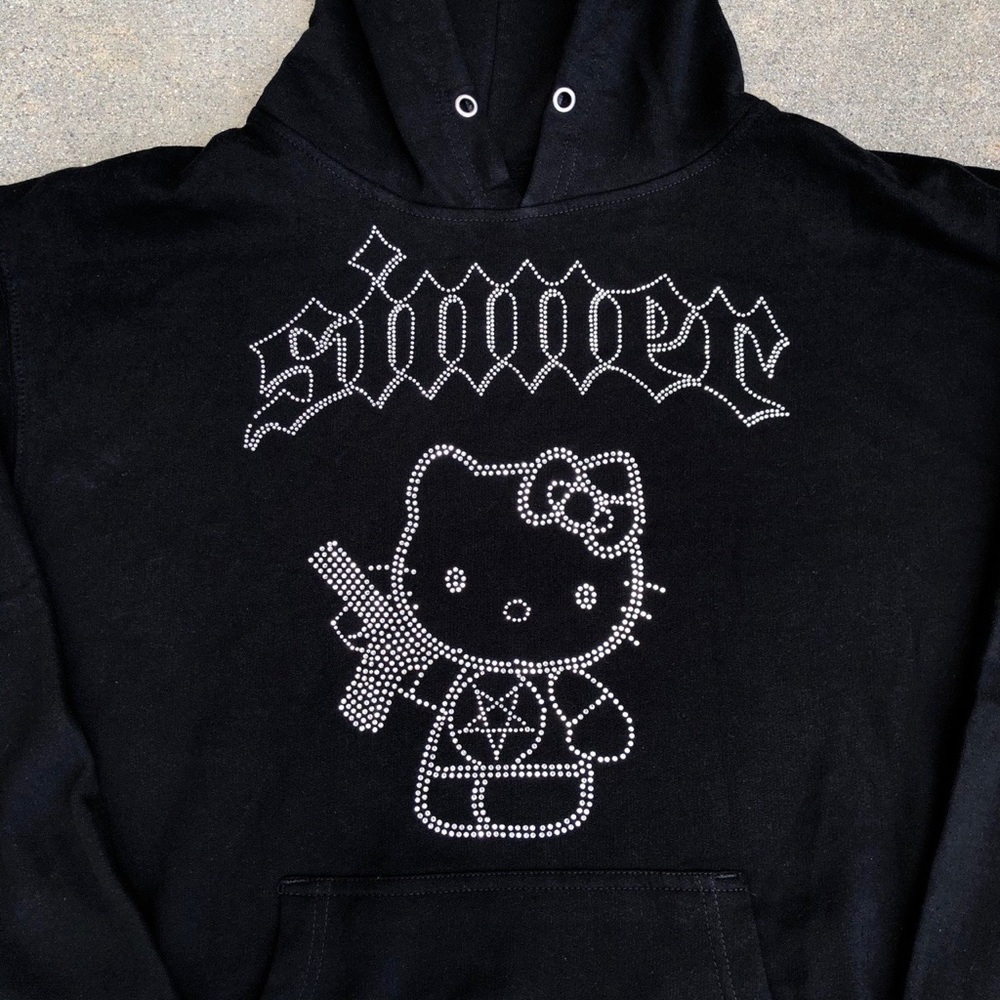 deadstock sinner rhinestone hoodie